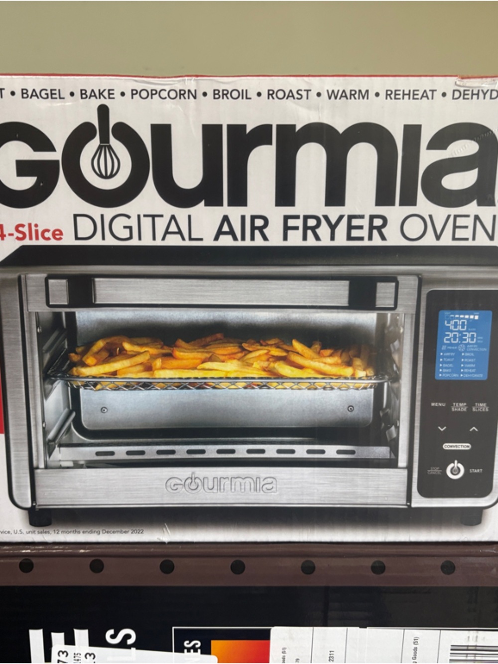 Gourmia Digital Air Fryer Oven - Stainless Silver